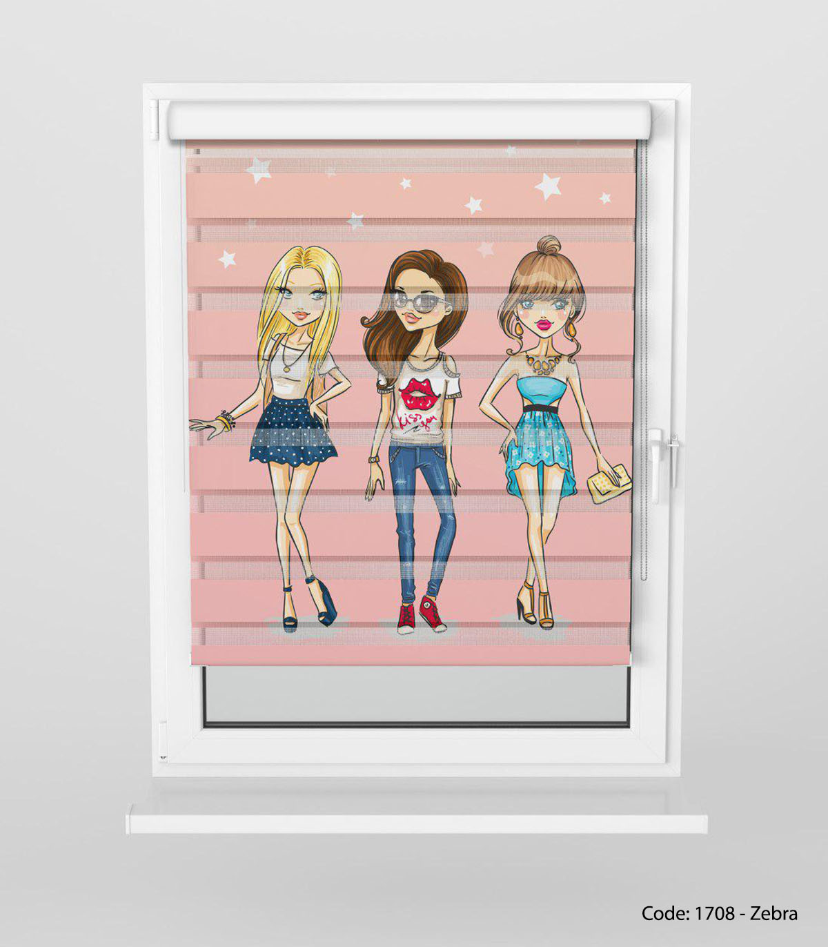 پرده زبرا رومیزی دخترانه نوجوان مدل STYLE