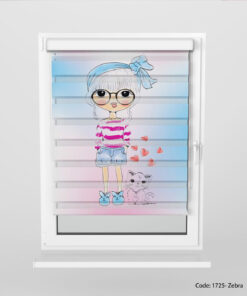 پرده زبرا دخترانه مدل SARA