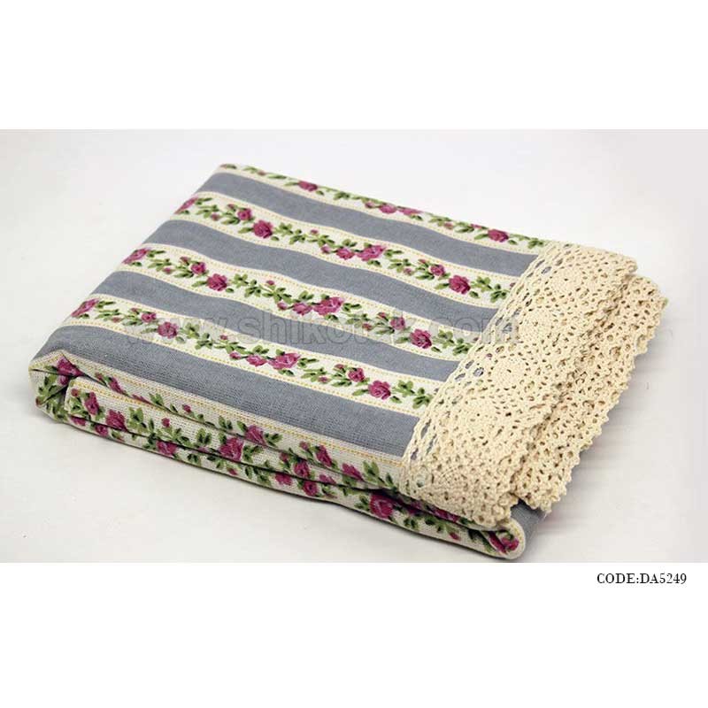 رومیزی ناهار خوری شش نفره طرح گل سرخ