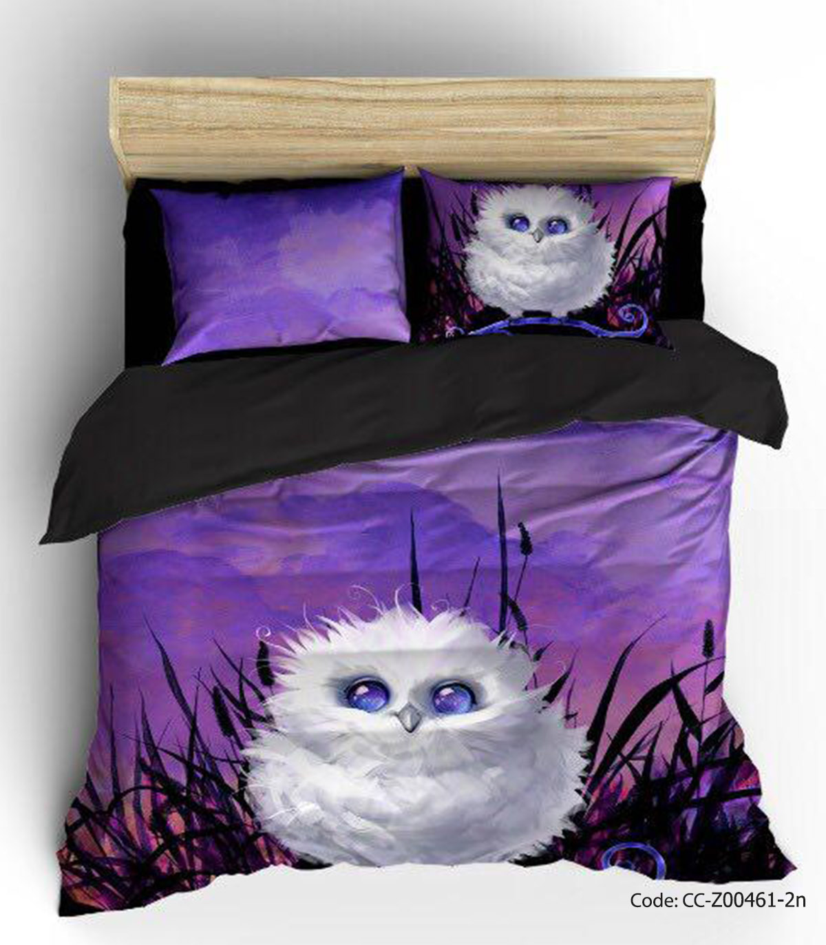 روتختی و ملحفه کشدار مدل جغد سفید