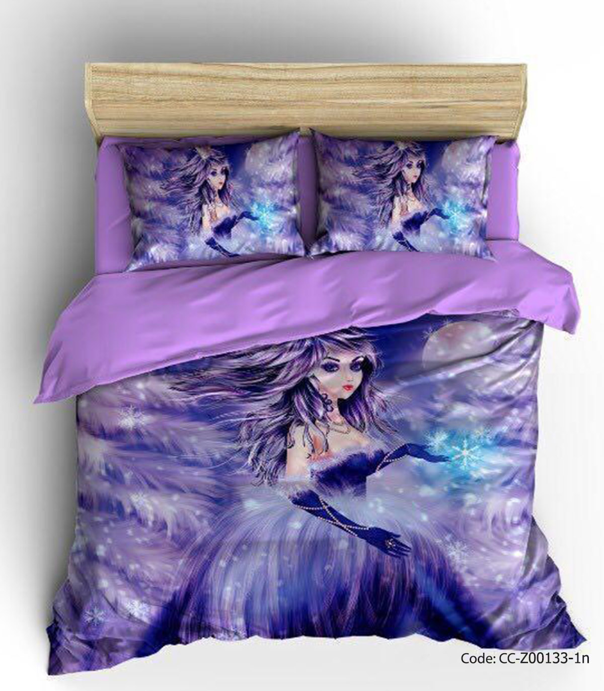 سرویس روتختی و ملحفه کشدار مدل دختر یخی