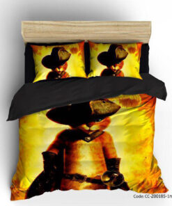 سرویس روتختی و ملحفه کشدار مدل گربه چکمه پوش