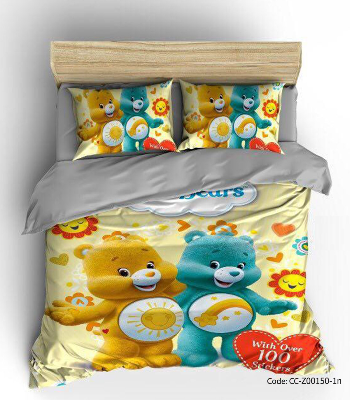 ست ملحفه کشدار و روتختی مدل خرس