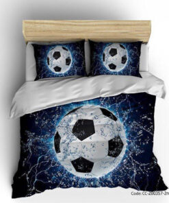 ست روتختی و ملحفه کشدار پسرانه مدل توپ فوتبال