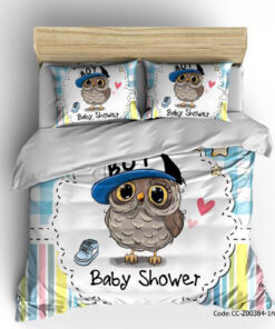 ست روتختی و ملحفه کشدار مدل BABY SHOWER