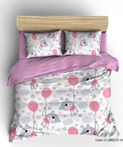 ست روتختی و ملحفه کشدار دخترانه مدل TEDDY
