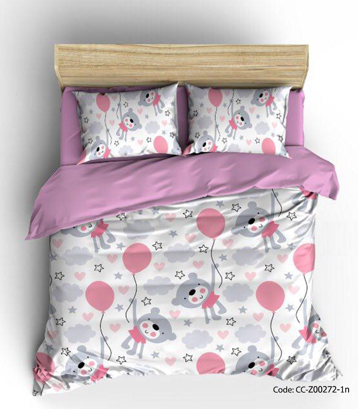 ست روتختی و ملحفه کشدار دخترانه مدل TEDDY