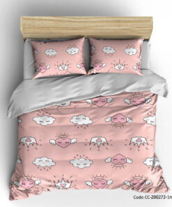 ست روتختی دخترانه مدل ابر و قلب