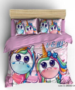 روتختی و ملحفه کشدار دخترانه مدل اسب