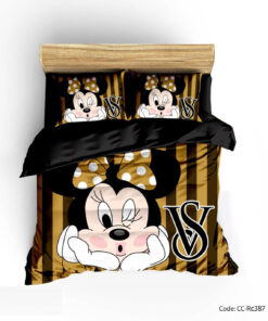 ست روتختی و ملحفه دخترانه مدل VS طلایی