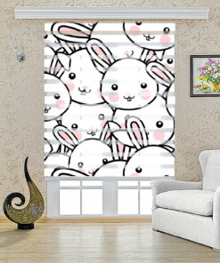 پرده کرکره ای زبرا طرح خرگوش مدل 1427