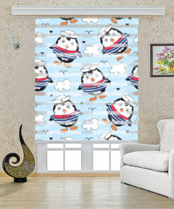 پرده زبرا طرح جغد ملوان مدل 1429