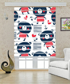 پرده کرکره ای زبرا طرح LOVELY BEAR مدل 1433