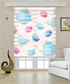 پرده آشپزخانه زبرا طرح صبحانه مدل 1603