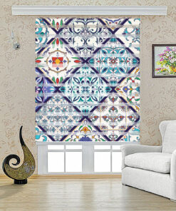 پرده زبرا طرح کاشی مدل 1703