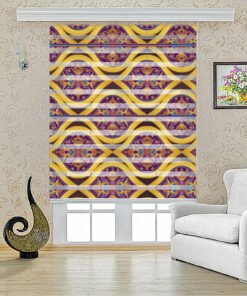 پرده کرکره ای زبرا طرح سمرقند مدل 1704