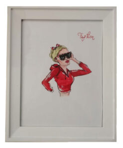 تابلو نقاشی دکوراتیو طرح قرمز