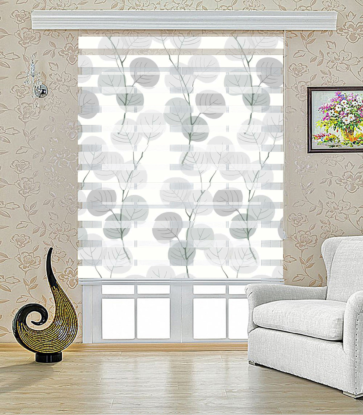 پرده زبرا طرح WINTER مدل 1211