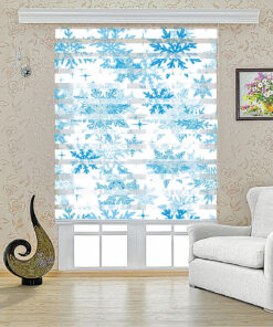 پرده کرکره ای زبرا طرح SNOW مدل 1423