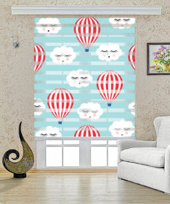 پرده کرکره ای زبرا طرح بالن مدل 1407