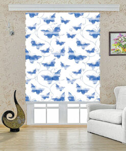 پرده زبرا طرح پروانه آبی 2 مدل 1226