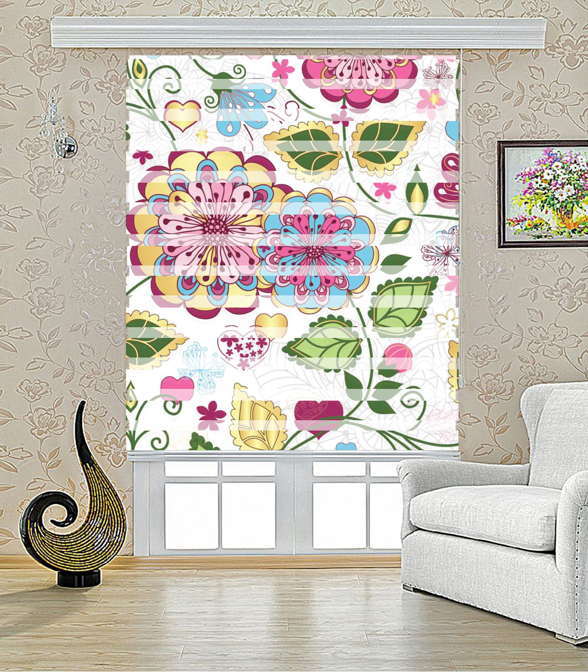 زبرا طرح باغ بهاری مدل 1034