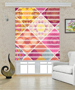 پرده زبرا طرح رنگارنگ مدل 1033