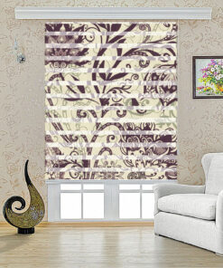 پرده زبرا طرح FLOWER مدل 1028