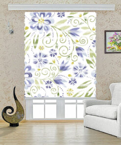 پرده زبرا طرح بنفشه مدل 1012