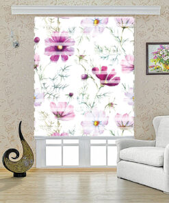 پرده زبرا طرح گل ریزان مدل 1015