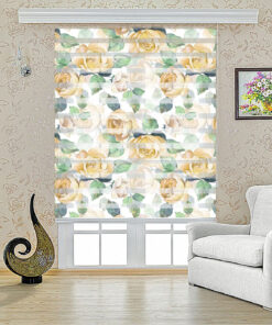 پرده زبرا طرح گل بوته مدل 1207