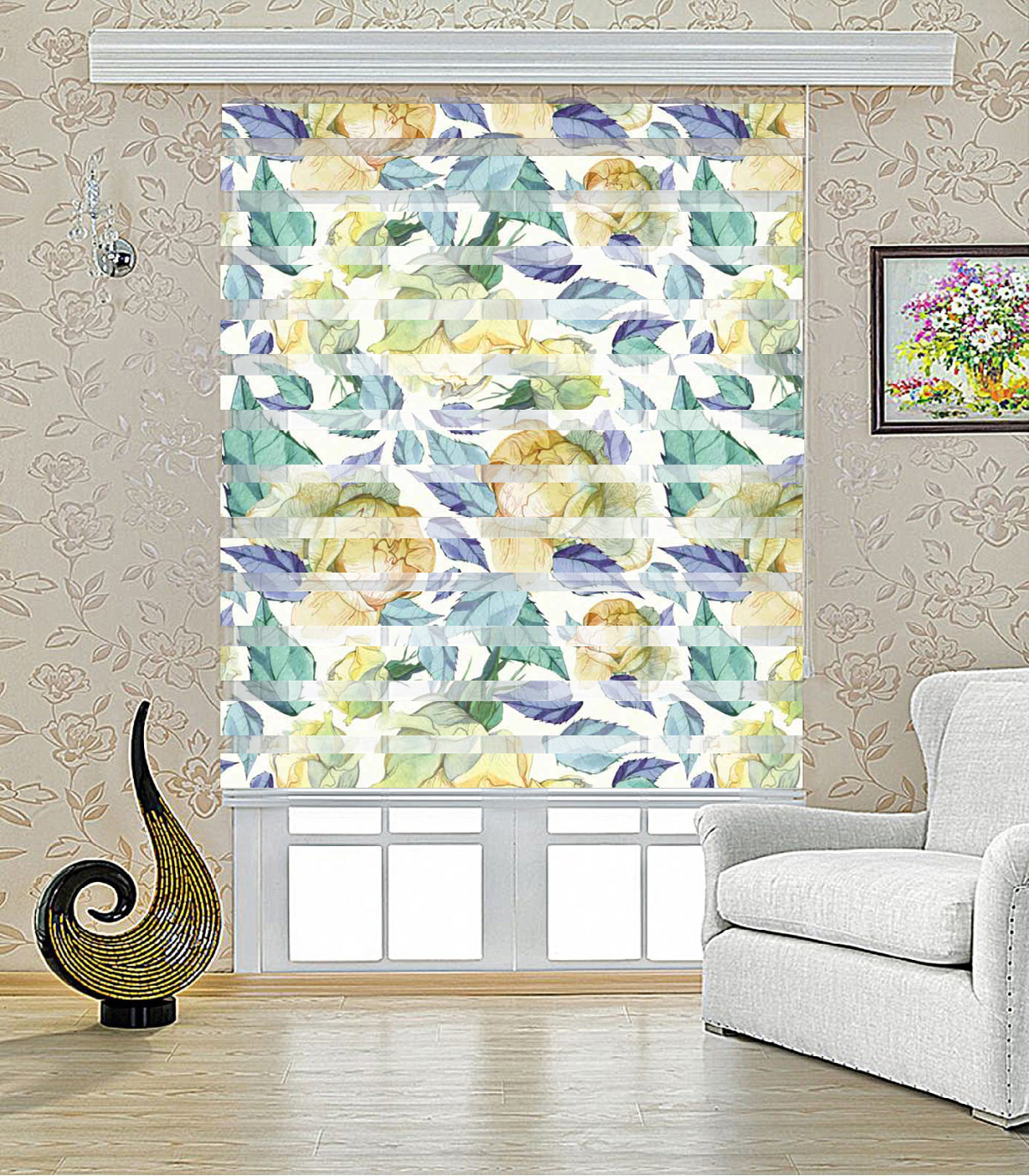 پرده کرکره ای زبرا طرح سرما مدل 1210