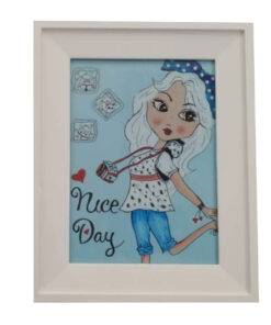 تابلو نقاشی دکوراتیو طرح دختر زیبا