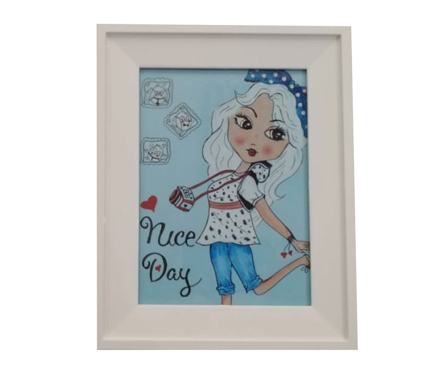 تابلو نقاشی دکوراتیو طرح دختر زیبا