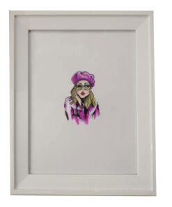 تابلو نقاشی دکوراتیو طرح بنفش