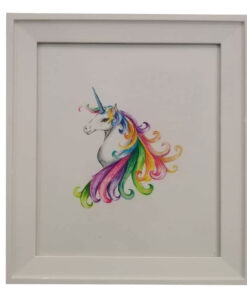 تابلو نقاشی دکوراتیو طرح اسب تک شاخ