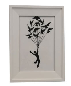 تابلو نقاشی دکوراتیو طرح چتر پرنده