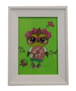 تابلو نقاشی دکوراتیو طرح جغد عینکی