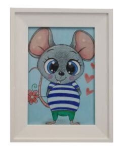 تابلو نقاشی دکوراتیو طرح موش بازیگوش