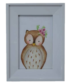 تابلو نقاشی دکوراتیو طرح جغد تنها