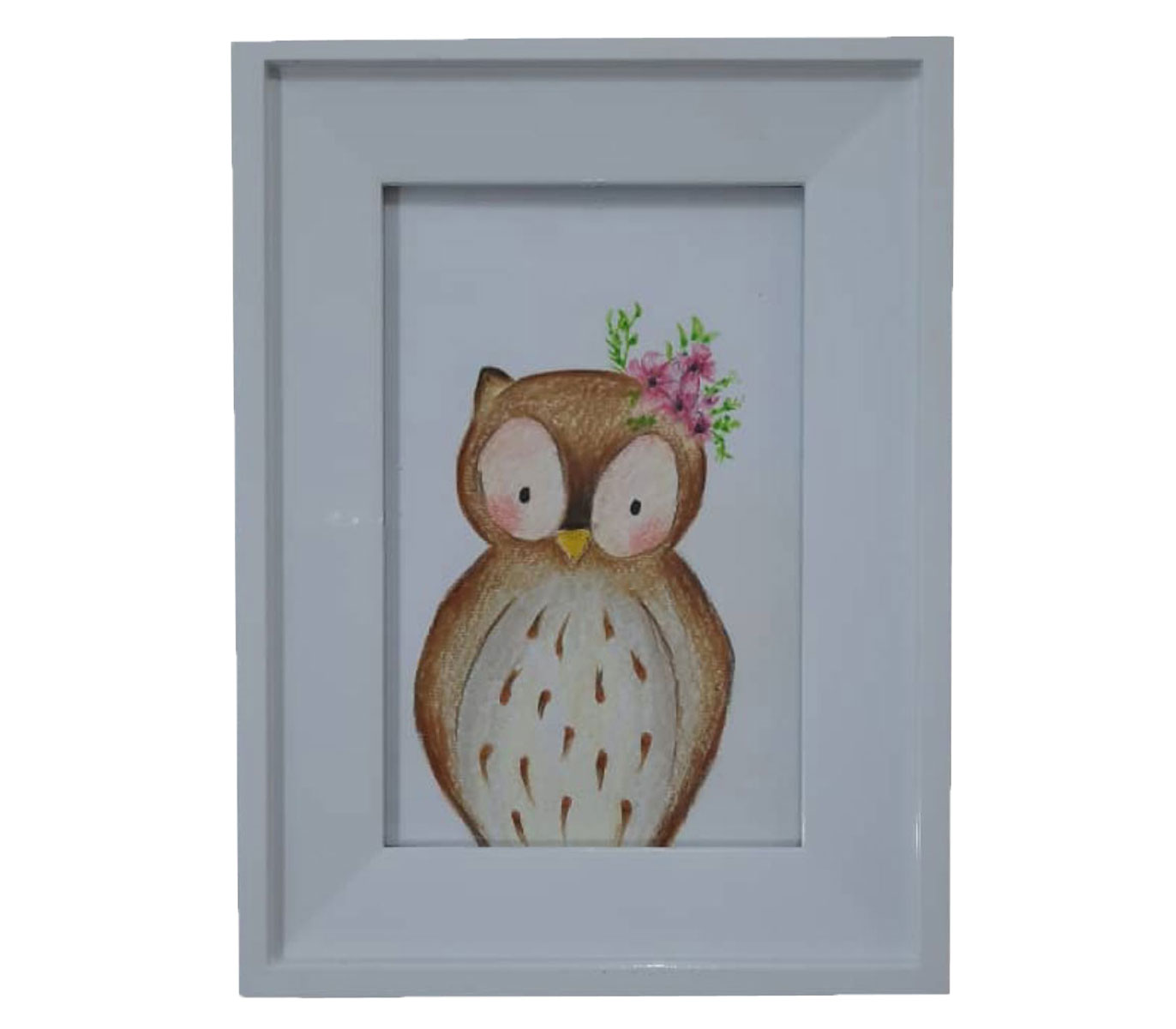 تابلو نقاشی دکوراتیو طرح جغد تنها