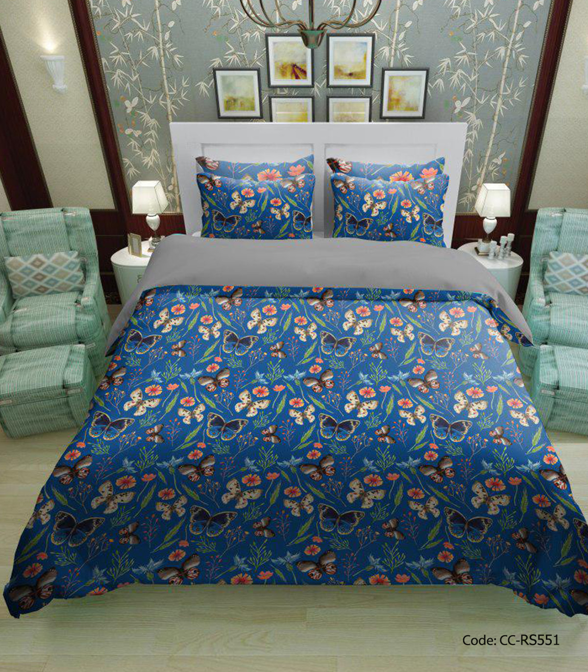 ست روتختی طرح دار مدل پروانه