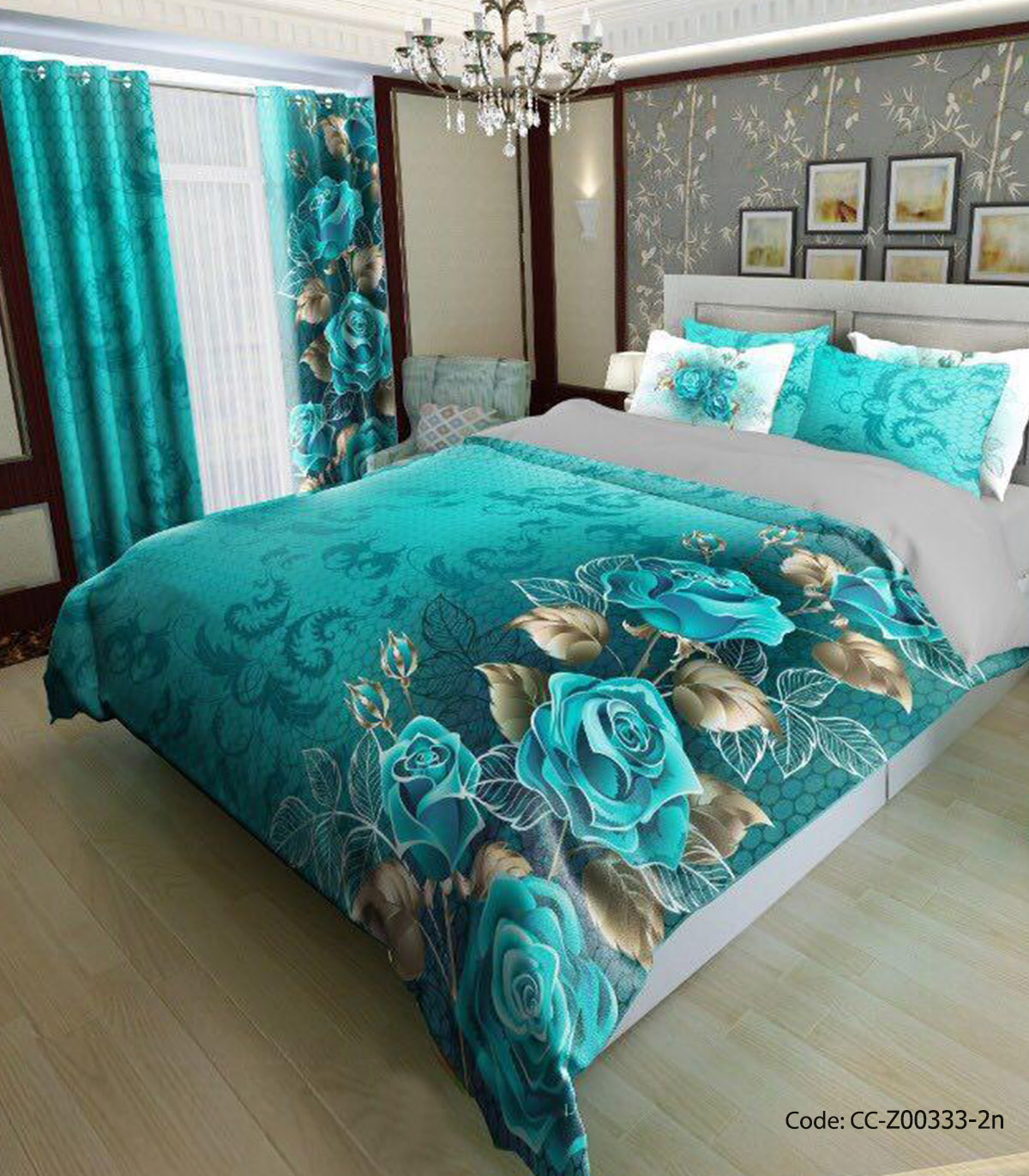 ست ملحفه و لحاف طرح دار مدل سوگل