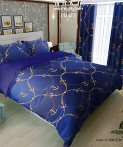 ست ملحفه و لحاف ساده مدل لنگر