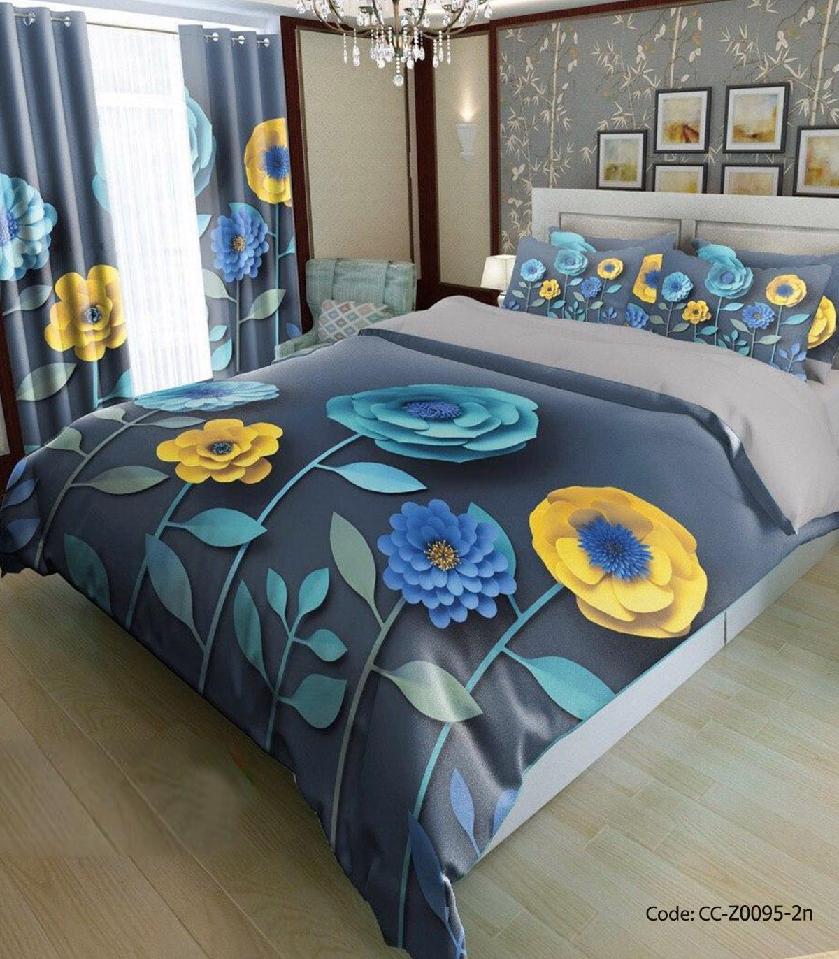 سرویس روتختی و ملحفه ساده مدل شاخه گل