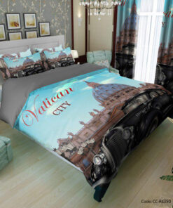 روتختی و ملحفه کشدار ویولت مدل vatican city