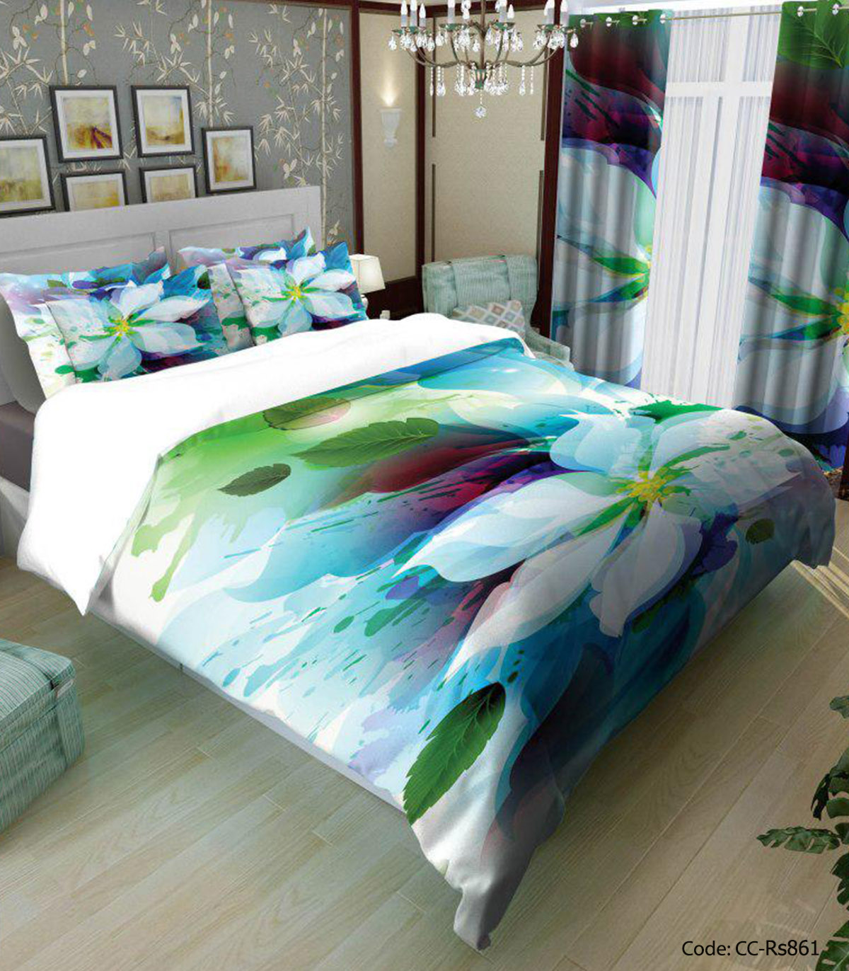 ست روتختی و لحاف دوختدار مدل نازنین