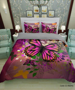 ست روتختی و لحاف مدل violet butterfly