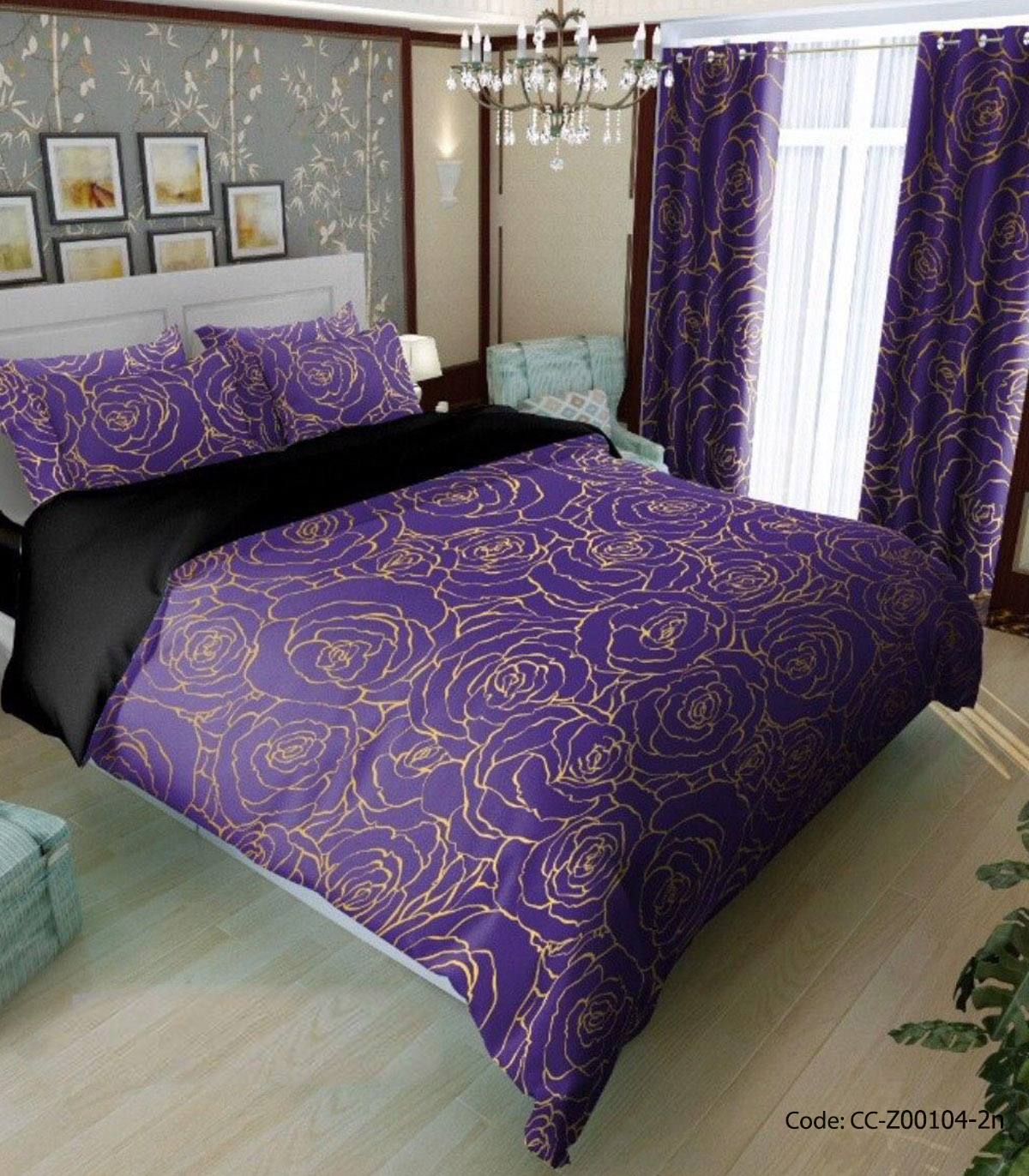 سرویس روتختی طرح دار مدل violet 104