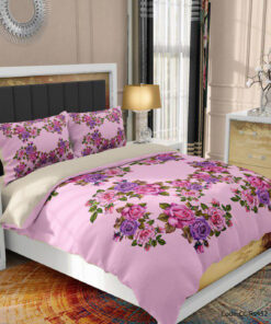 سرویس روتختی و ملحفه کشدار مدل violet rose